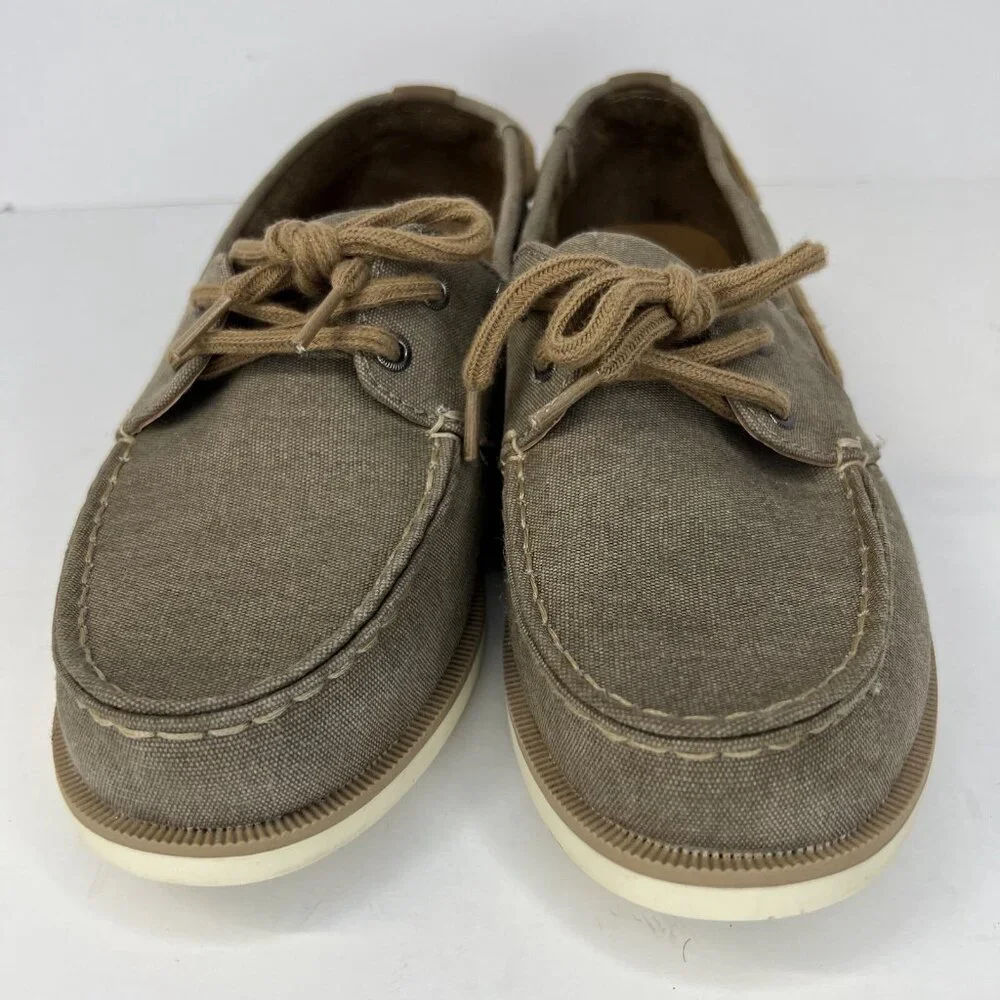 Goodfellow & Co Lace-Up Rice Boat Deck Shoes Mens Size 7 Medium Taupe Tan